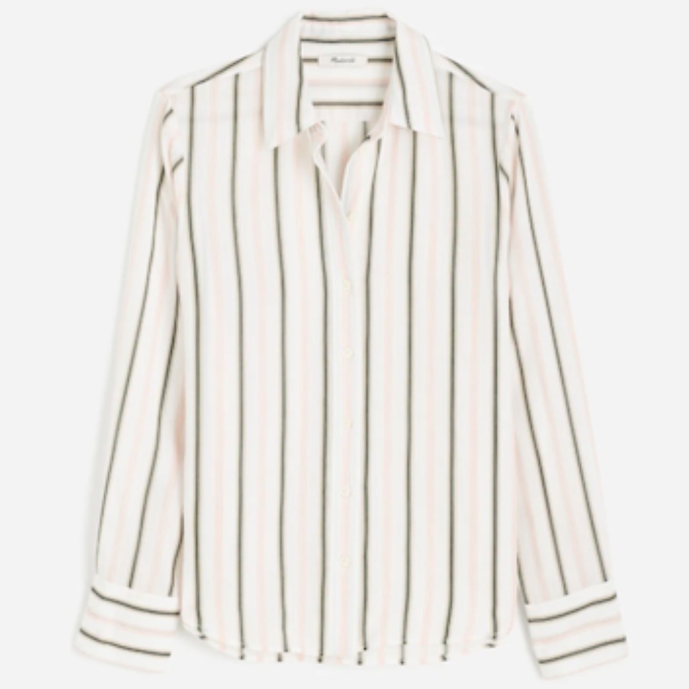 NWT MADEWELL Striped Button-Up Shirt